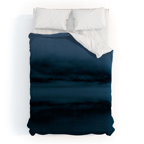 Hannah Kemp Blue Hour Lake Reflection Comforter