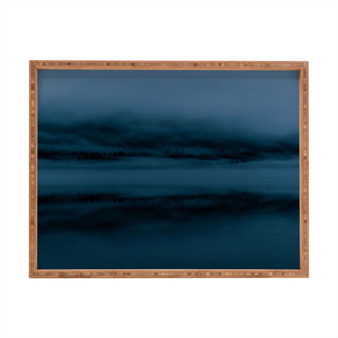 Hannah Kemp Blue Hour Lake Reflection Rectangular Tray