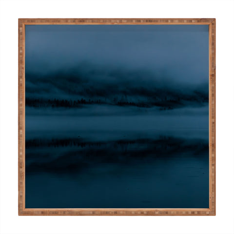 Hannah Kemp Blue Hour Lake Reflection Square Tray