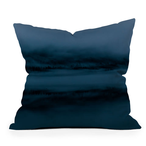 Hannah Kemp Blue Hour Lake Reflection Outdoor Throw Pillow