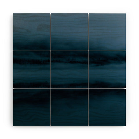 Hannah Kemp Blue Hour Lake Reflection Wood Wall Mural