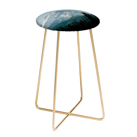 Hannah Kemp Blue Mount Hood Counter Stool