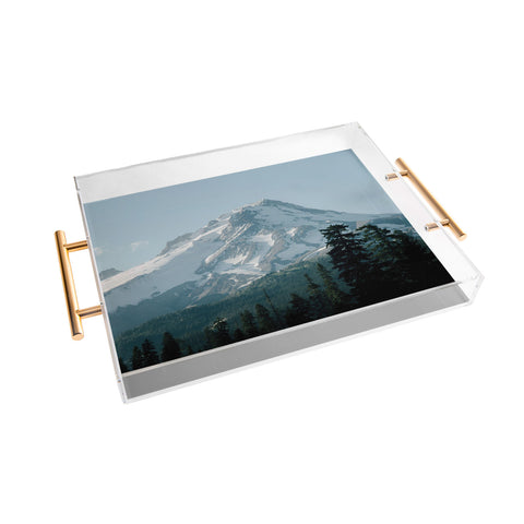 Hannah Kemp Blue Mount Hood Acrylic Tray