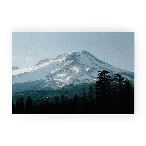 Hannah Kemp Blue Mount Hood Welcome Mat
