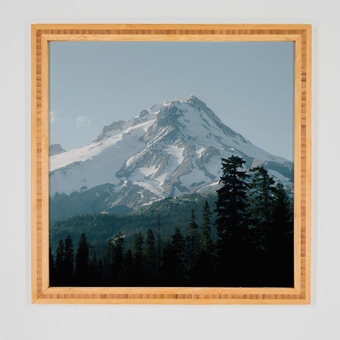 Hannah Kemp Blue Mount Hood Framed Wall Art