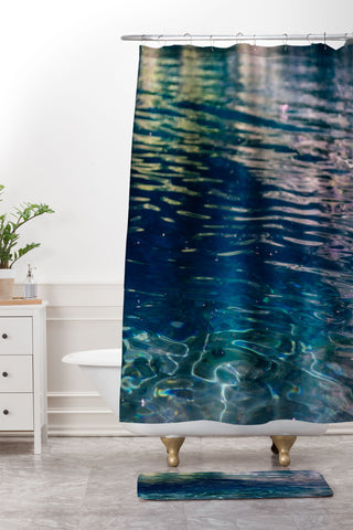 Hannah Kemp Blue Water Shower Curtain And Mat