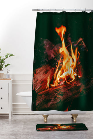 Hannah Kemp Campfire Shower Curtain And Mat