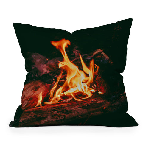 Hannah Kemp Campfire Throw Pillow