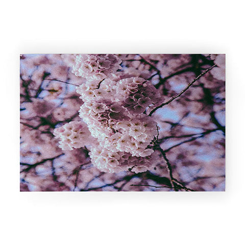 Hannah Kemp Cherry Blossoms Photo Welcome Mat