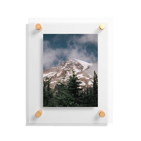 Hannah Kemp Cloudy Rainier Floating Acrylic Print