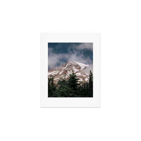 Hannah Kemp Cloudy Rainier Art Print