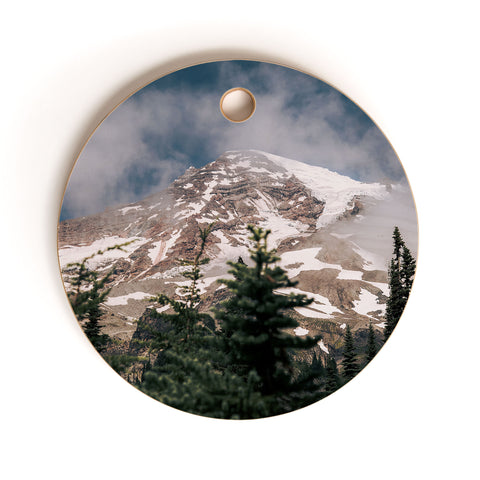 Hannah Kemp Cloudy Rainier Cutting Board Round