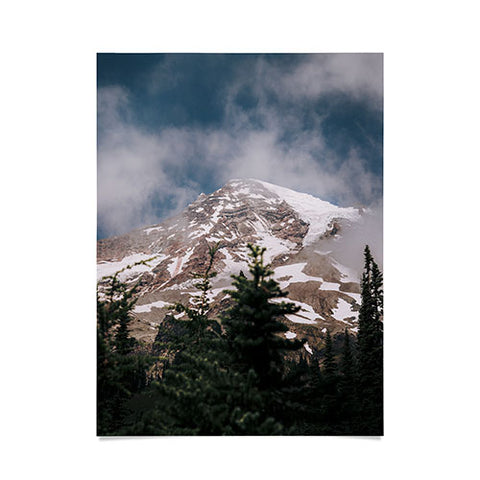 Hannah Kemp Cloudy Rainier Poster