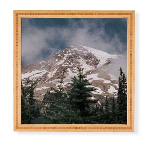 Hannah Kemp Cloudy Rainier Framed Wall Art