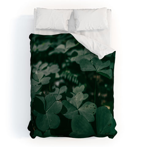 Hannah Kemp Clovers Nature Photo Duvet Cover