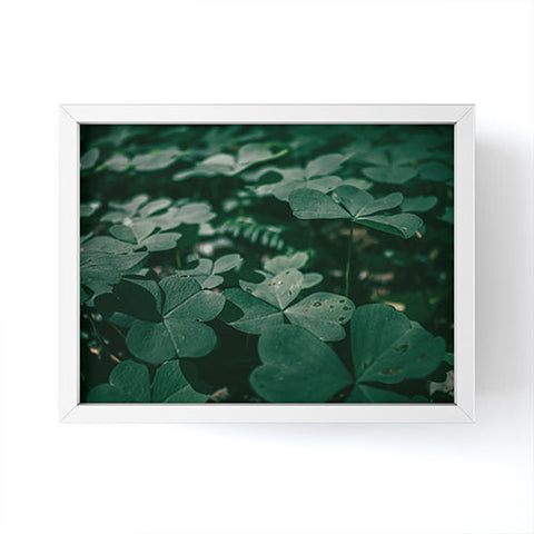 Hannah Kemp Clovers Nature Photo Framed Mini Art Print