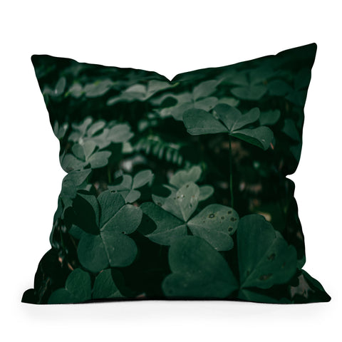 Hannah Kemp Clovers Nature Photo Throw Pillow