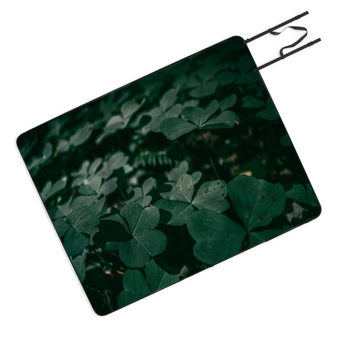Hannah Kemp Clovers Nature Photo Picnic Blanket