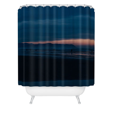Hannah Kemp Coastal Blue Hour Shower Curtain