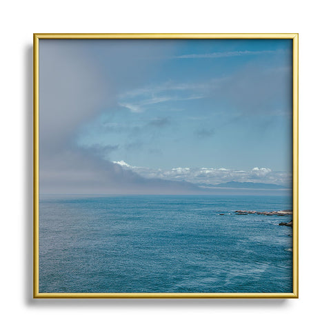 Hannah Kemp Coastal Clouds Moving In Square Metal Framed Art Print