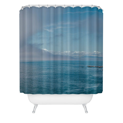 Hannah Kemp Coastal Clouds Moving In Shower Curtain