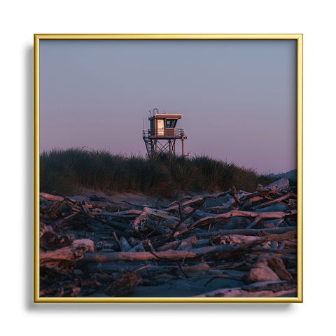 Hannah Kemp Coastal Lookout Square Metal Framed Art Print