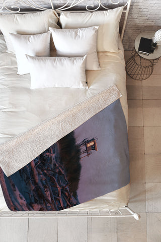 Hannah Kemp Coastal Lookout Fleece Throw Blanket
