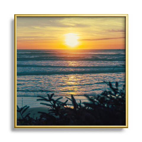 Hannah Kemp Coastal Summer Square Metal Framed Art Print