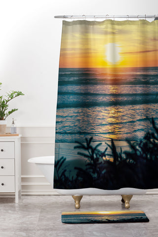 Hannah Kemp Coastal Summer Shower Curtain And Mat