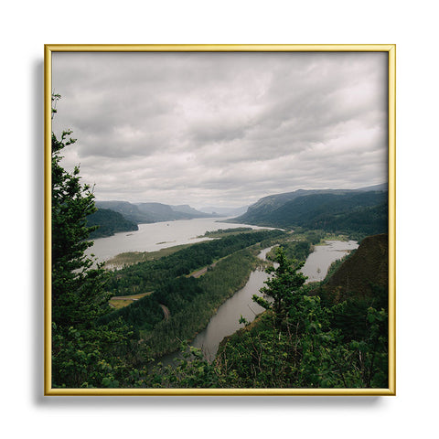 Hannah Kemp Columbia River Gorge Square Metal Framed Art Print
