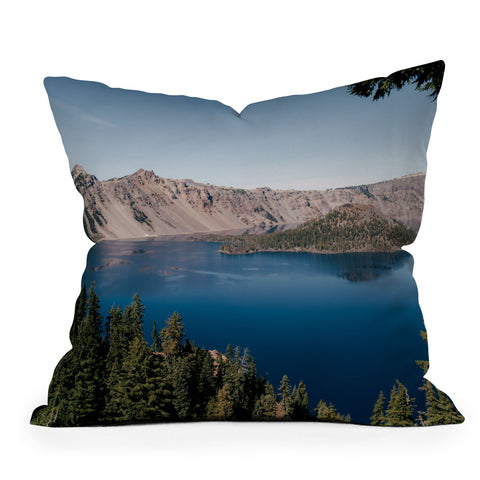 Hannah Kemp Crater Lake Outdoor Throw Pillow