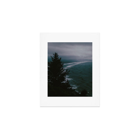 Hannah Kemp Dark Moody Coast Art Print