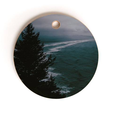 Hannah Kemp Dark Moody Coast Cutting Board Round
