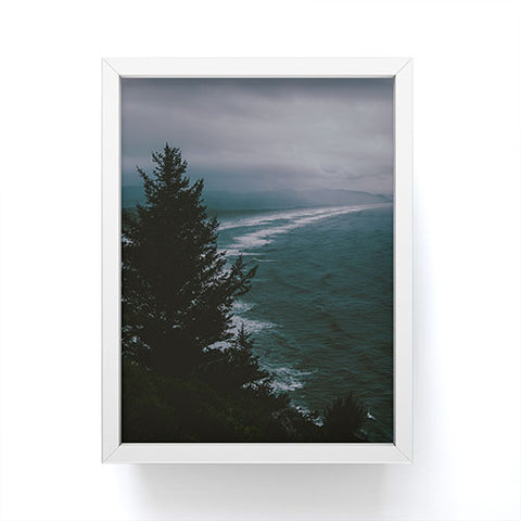 Hannah Kemp Dark Moody Coast Framed Mini Art Print