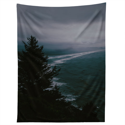 Hannah Kemp Dark Moody Coast Tapestry