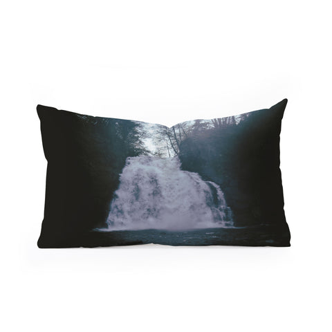 Hannah Kemp Dark Waterfall Oblong Throw Pillow