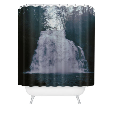 Hannah Kemp Dark Waterfall Shower Curtain