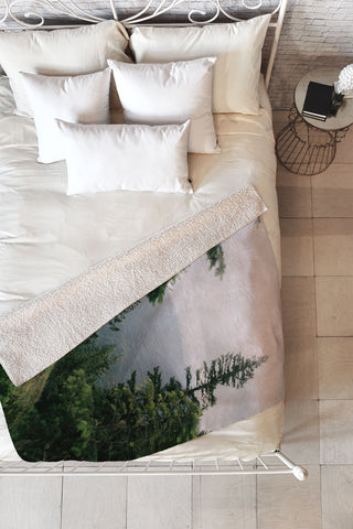 Hannah Kemp Dream of Green Fleece Throw Blanket