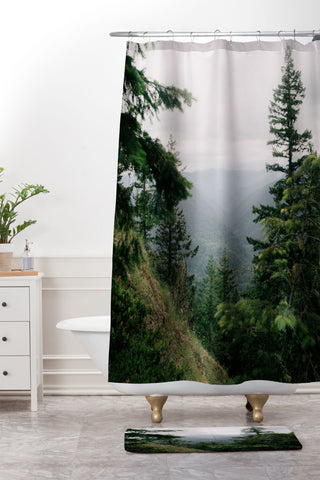 Hannah Kemp Dream of Green Shower Curtain And Mat