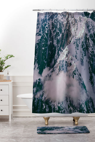 Hannah Kemp Dreamy Mountains Shower Curtain And Mat