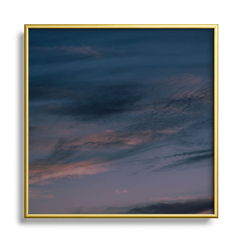 Hannah Kemp Evening Sky Square Metal Framed Art Print