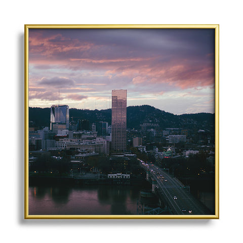 Hannah Kemp Evenings in Portland Square Metal Framed Art Print