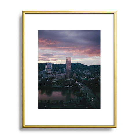 Hannah Kemp Evenings in Portland Metal Framed Art Print