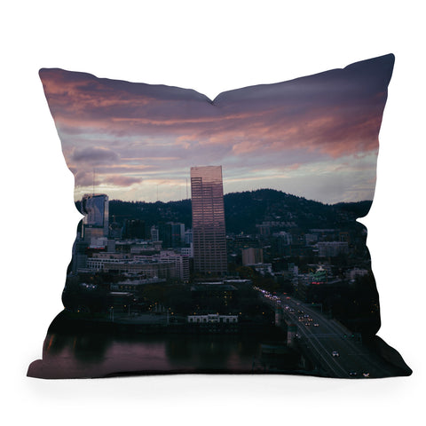 Hannah Kemp Evenings in Portland Throw Pillow