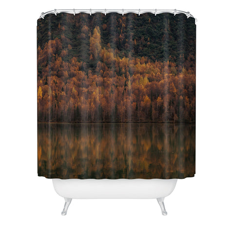 Hannah Kemp Fall Lake Shower Curtain