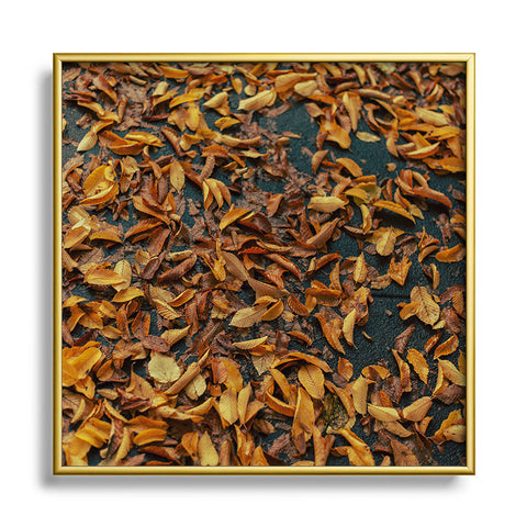 Hannah Kemp Fallen Down Square Metal Framed Art Print