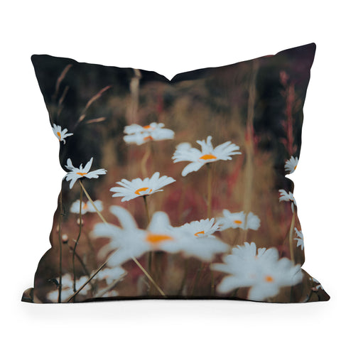 Hannah Kemp Field of Daisies Throw Pillow
