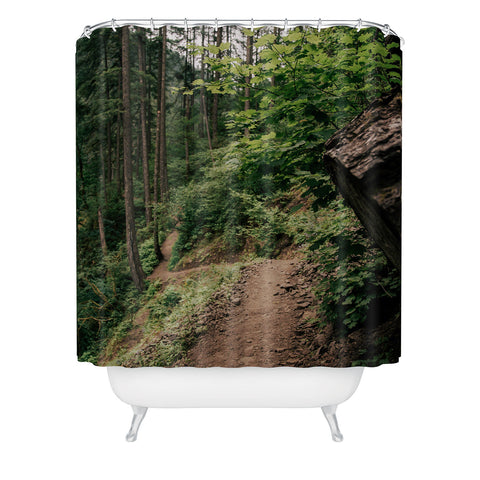 Hannah Kemp Find me through the Woods Shower Curtain