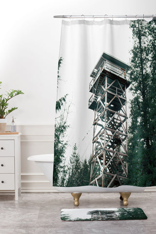 Hannah Kemp Fire Lookout Shower Curtain And Mat