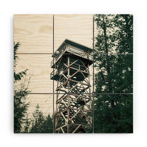 Hannah Kemp Fire Lookout Wood Wall Mural